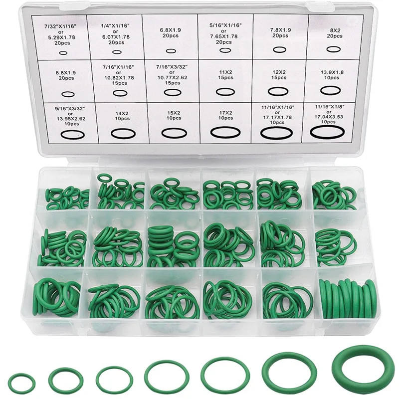 ABTD-Car A/C Repair Kit 270PCS O-Ring Seals Kit + 40PCS A/C Valve Core Assortment With Remover Tool