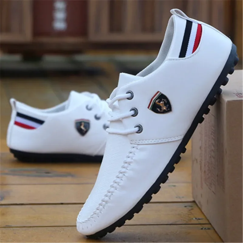 Spring Fashion Leather Shoes for Men Casual Loafers Moccasins High Quality Shoes Male Lightweight Driving Footwear 2023 New