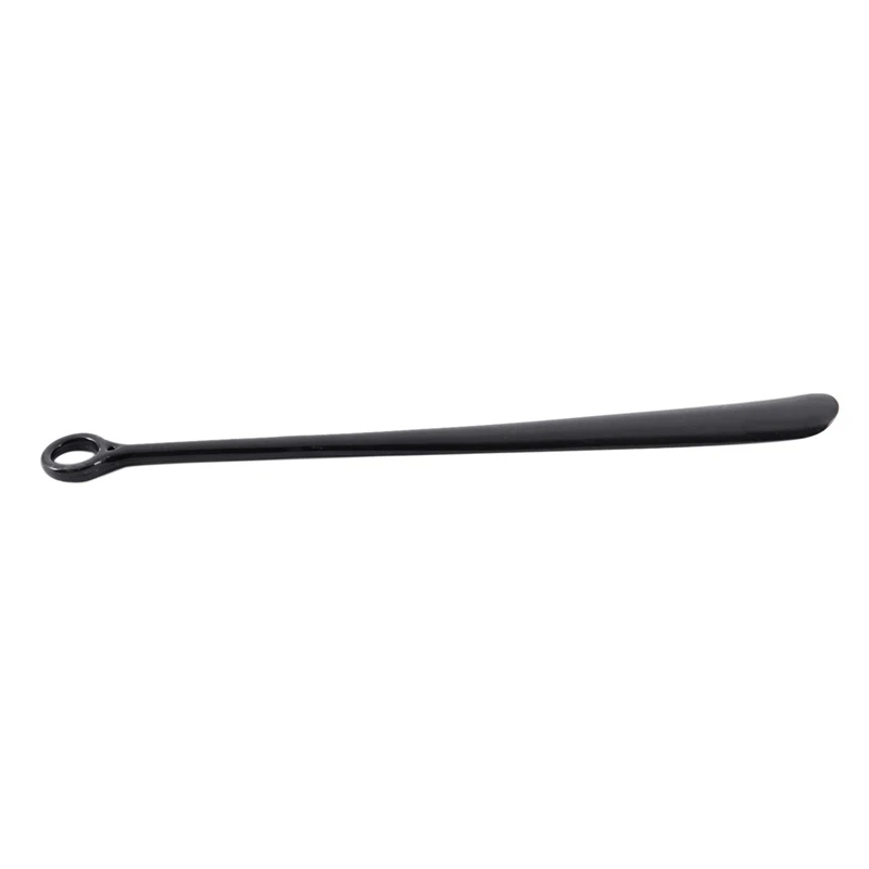 2X 18.5Inch Plastic Extra Long Handle Shoe Horn Shoehorn Flexible Easy Sturdy Slip Aid, Black