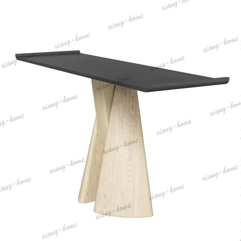 PG Medieval wabi-sabi wind solid wood porch table corridor wall decoration strip case