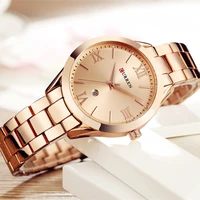 Reloj CURREN para mujer, reloj Retro a la moda para mujer, reloj resistente al agua, reloj de cuarzo de acero para mujer, reloj femenino de Navidad 9007