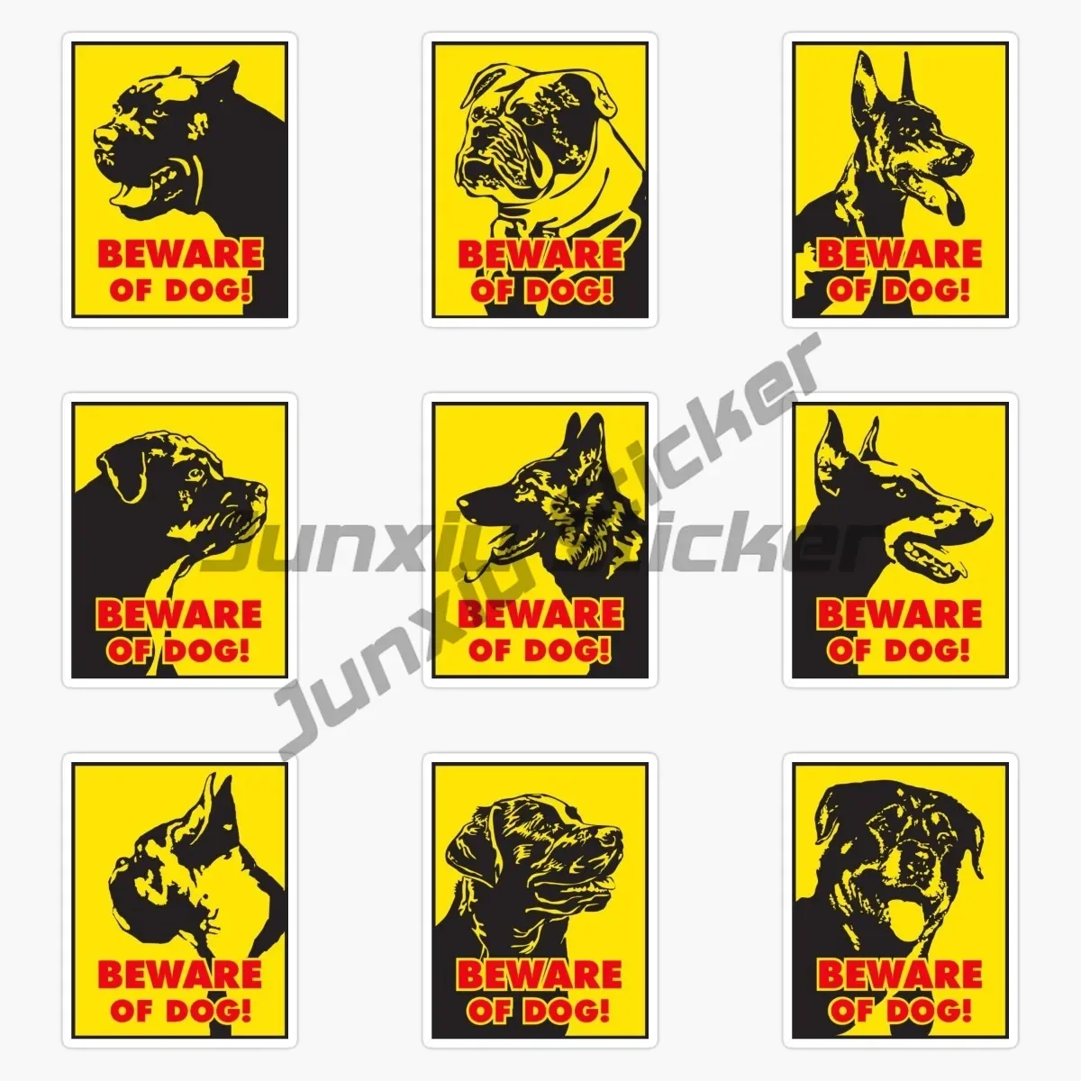 

WARNING Beware of Dog Security Sign Attack Animal Pet Fence Yard Decal Custom Car Stickers