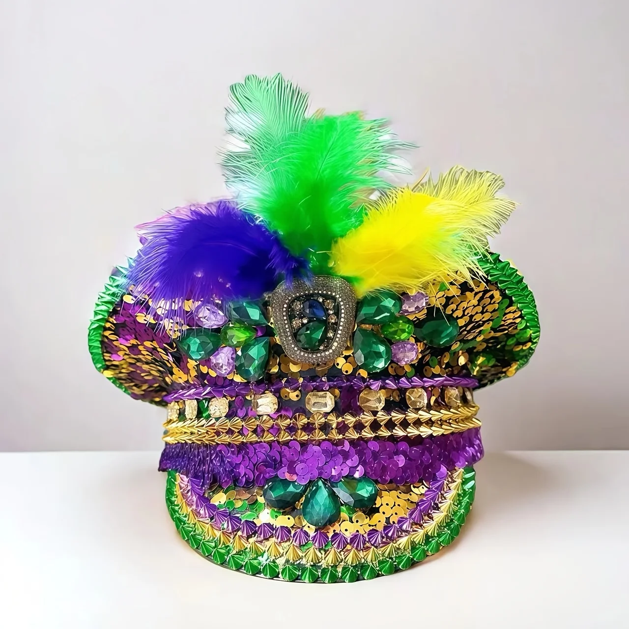 

Шляпа капитана в стиле стимпанк со стразами для карнавала, Марди Гра, винтажные военные аксессуары и головные уборы для мужчин и женщин