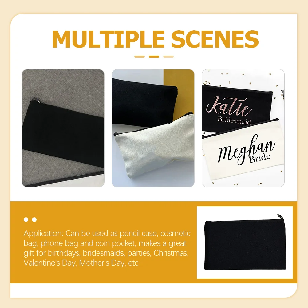 

14Pcs Doodle Pencil Bags Canvas Zipper Stationery Pouches Small Storage Pouch Portable Pencil Case for Kids