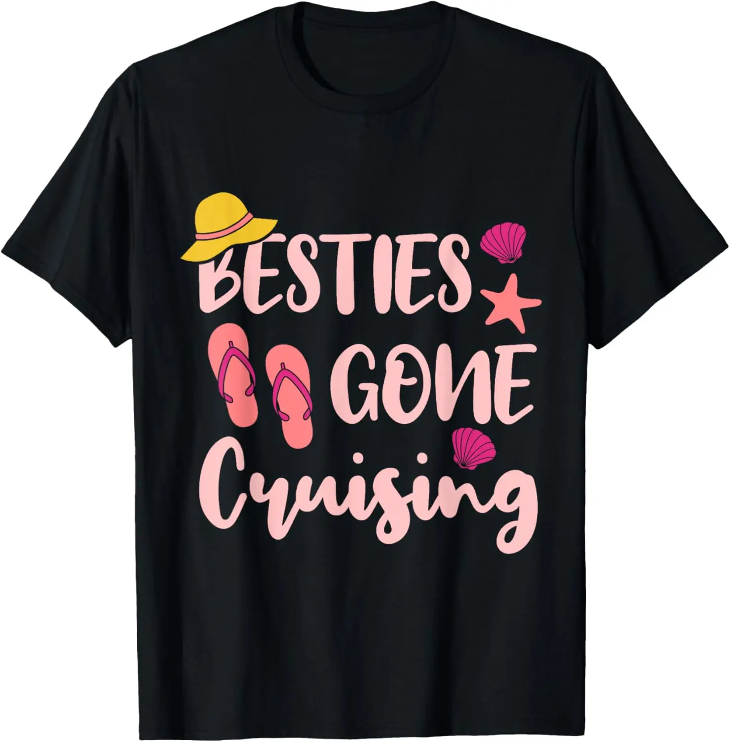 

Футболка Besties Gone Cruising Ladies Girlsfriends Cruise Vacay