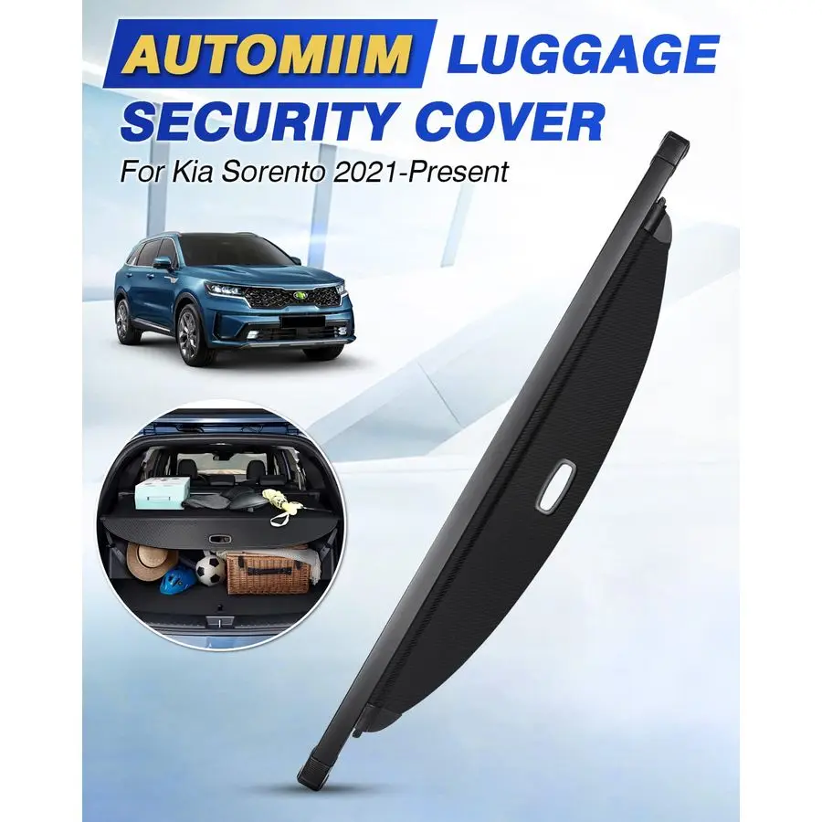 مع كيا سورينتو غطاء البضائع 2025 2024 2023 2022 2021 سورينتو غطاء صندوق السيارة قابل للسحب الأمن درع الظل غطاء ألياف الكربون T #2