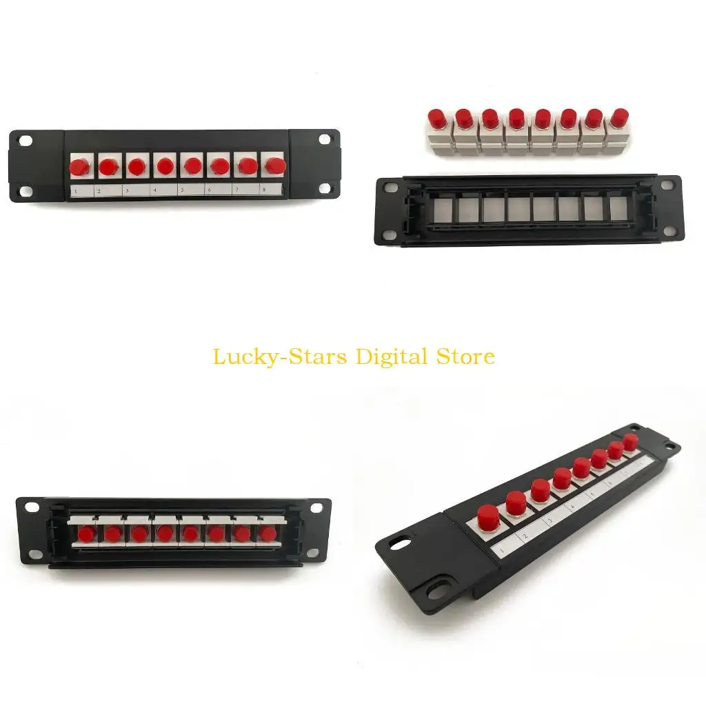 

T3EE 8 Port for FC Optical Fiber Patch Panel Support 1U Patch Panel UTP 19-Inch Wallmount or Rackmount Down Blo
