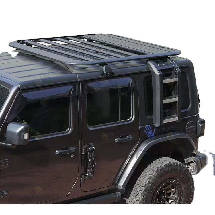 Aluminum Hard Top Basket Car Roof Rack Cargo Luggage Carrie for JL Wrangler 4-door System Exterior Accessories