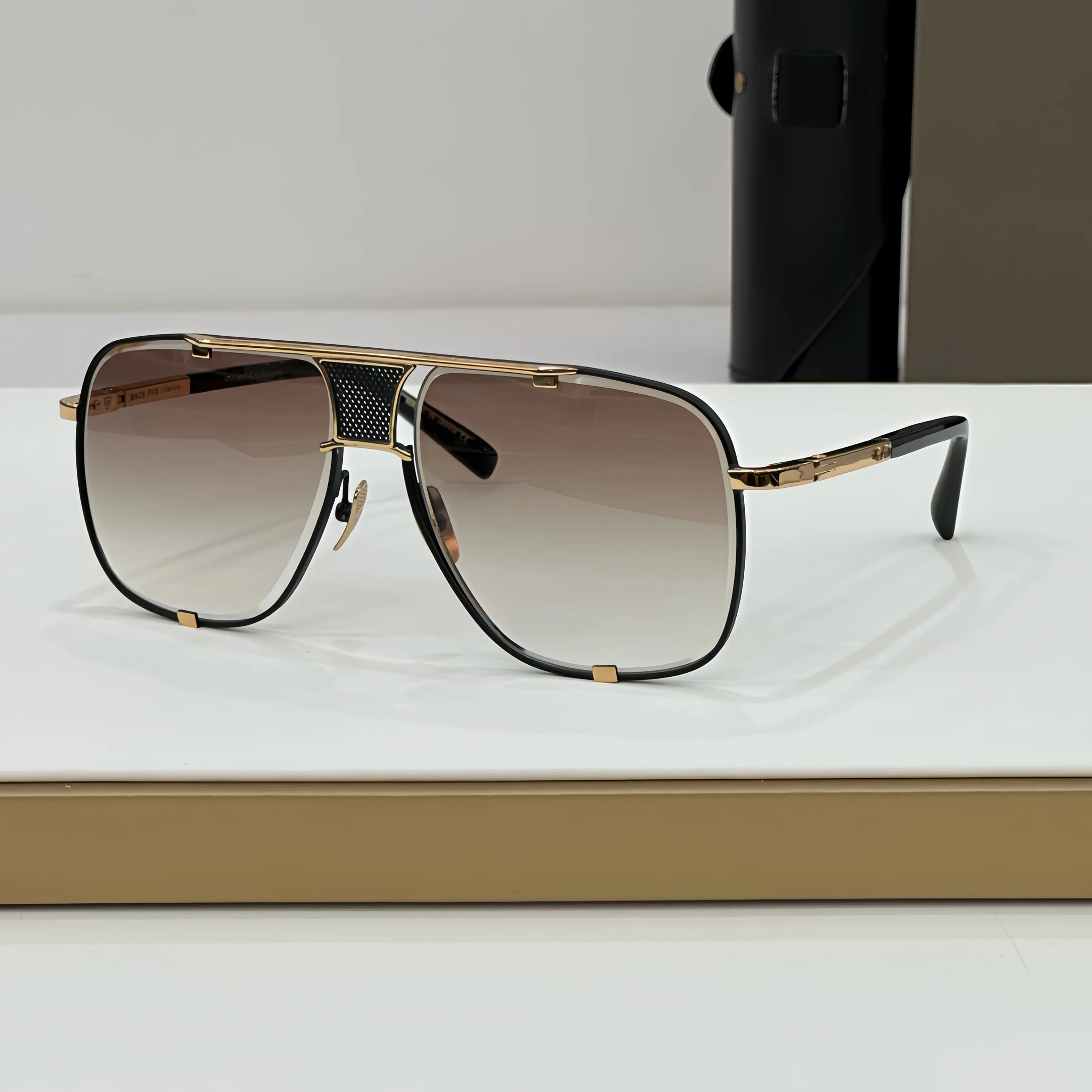 ADITA MACH FIVE DRX-2087 GRÖSSE 64-14-127 Hochwertige Sonnenbrillen für Herren Titan-Stil Modisches Design Sonnenbrillen für Damen 7