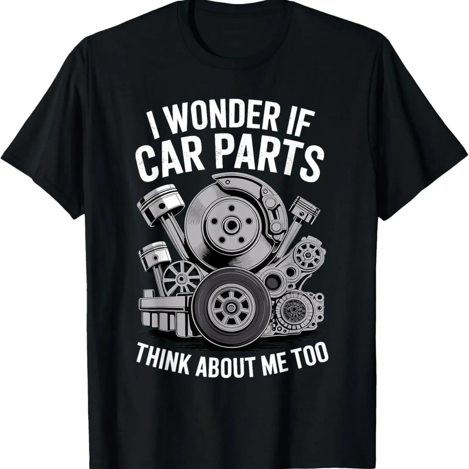 Funny Car Parts Art Auto Mechanic T Shirt vintage Washed homme Soft Top For Everyday Wear Unisex streetwear Versatile Slightly