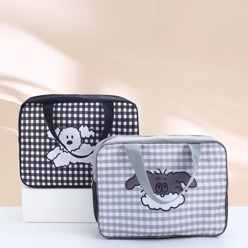 

Portable Travel Cosmetic Bags Women Plaid Design Makeup Bag Large-Capacity Bath Wash Bags Multifunction Waterproof Storage Case