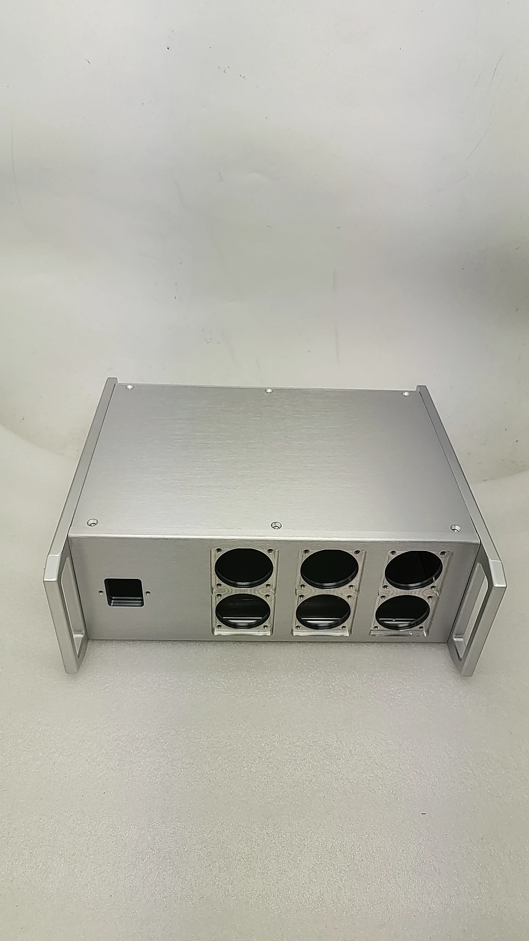 

silver full aluminum European Standard power box with handle PSU chassis HIFI DIY case