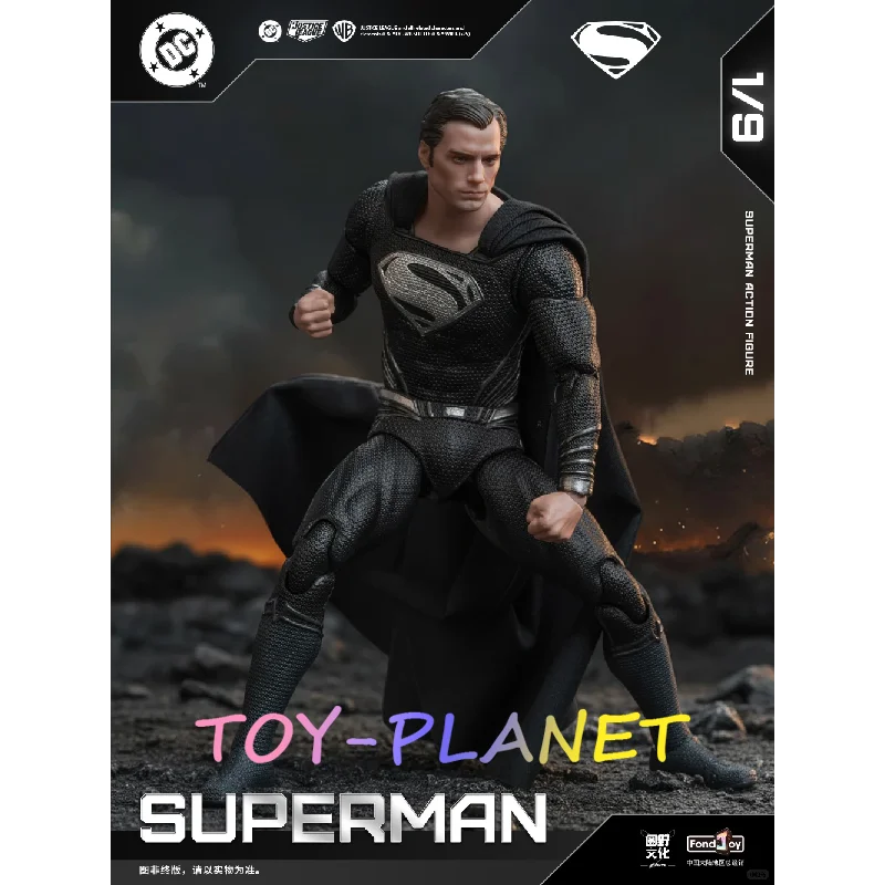 جديد وأصلي 1/9 Fondjoy Zack Snyder's Justice League إصدار سوبرمان الأسود 2.0 شخصيات الحركة البلاستيكية المشتركة المنقولة هدايا الأطفال اللعب #2