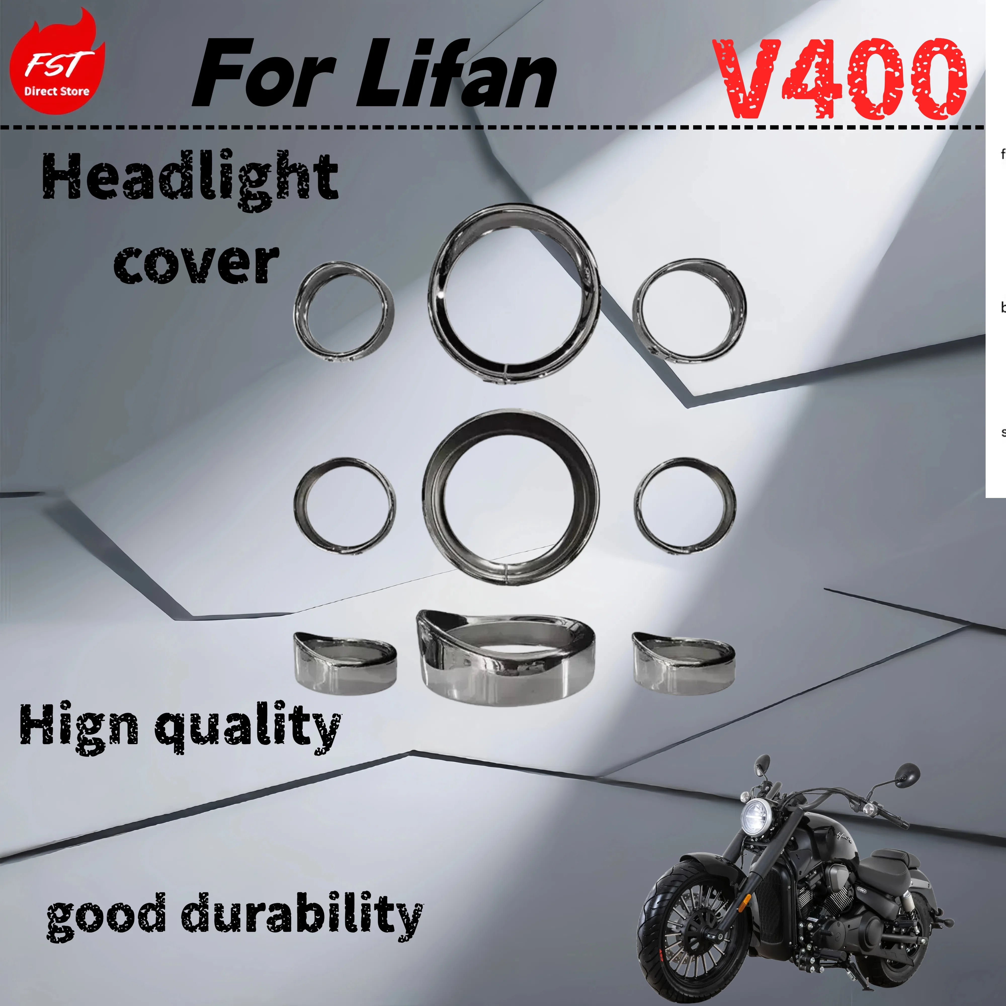 

For Jonway V400 fog light three-lamp cap headlight cap Harley gangster style modified accessories