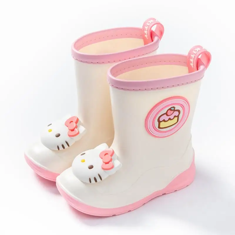 

Anime New Hello Kitty Kuromi Children's Three-Dimensional Rain Boots Cartoon Kawaii Water Shoes Sanrio Student Rain Boots Sweet