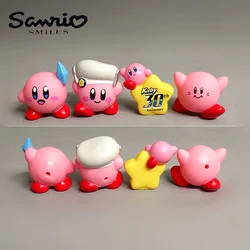 Kawaii Kirby Anime 7Cm Figure Pink Star Doll Cake Decorative Decoration Model Army Cap Christmas Toy Gifts For Childrens