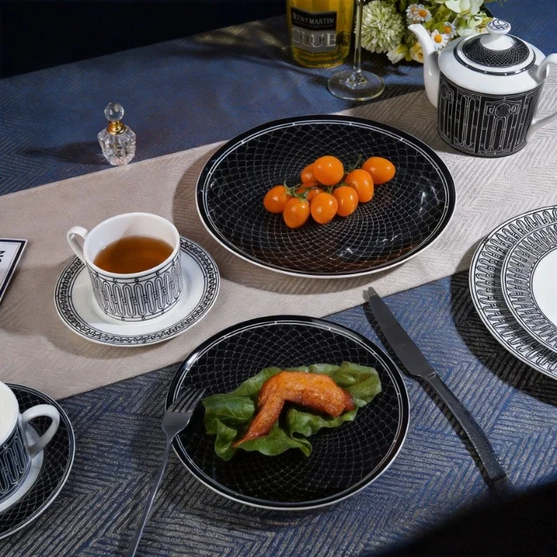 Simple European-Style Tea Set Ceramic Coffee Cup Light Luxury British Afternoon Coffee Cup And Saucer Combination Gift Box view 3