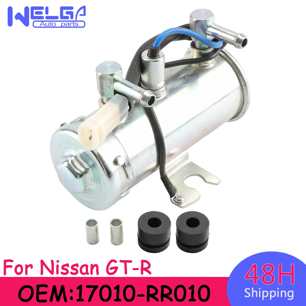 

Двигатели, автомобильные детали, электрический топливный насос 17010-RR010 для Nissan GT-R 2009-2020 2,0 л 2,4 л, хромированная отделка