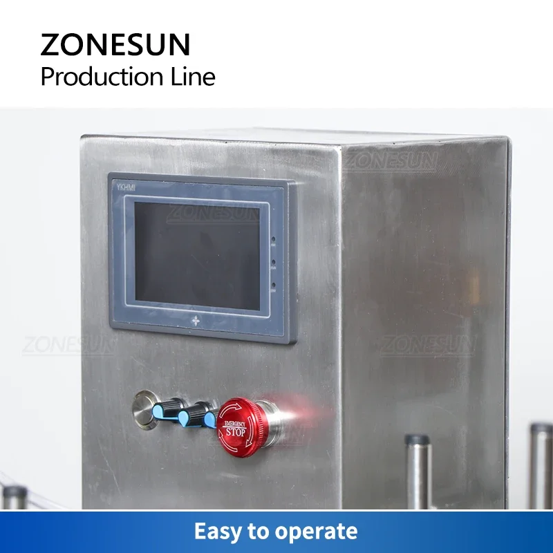 ZONESUN ZS-FAL90S Desktop Automatic Liquid Filling Line with Capping Machine Small Bottle Filler Peristaltic Magnetic Pump