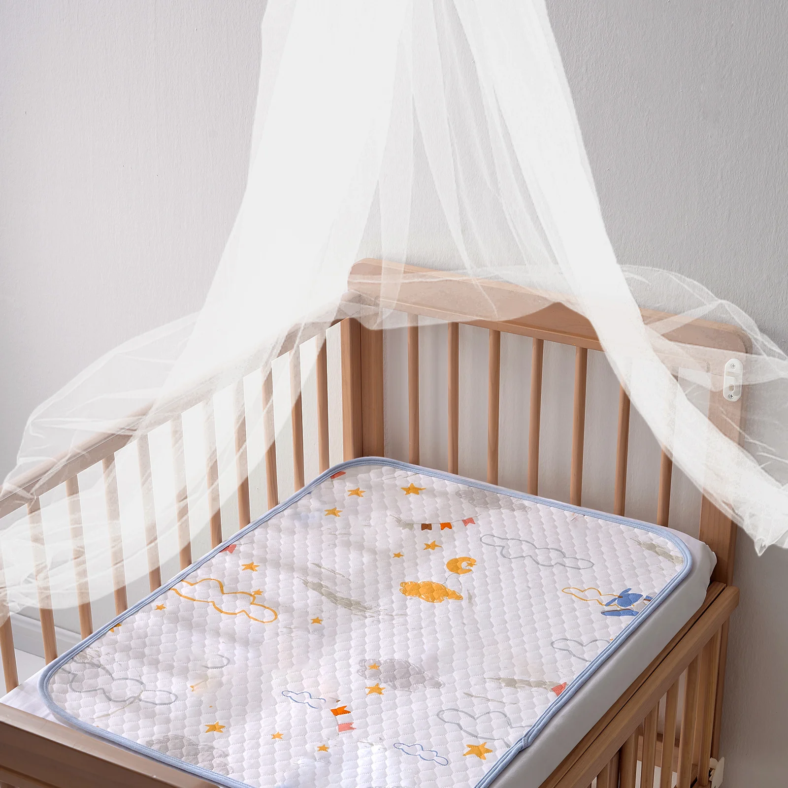 

Baby Bed Mosquito Net White Breathable Mesh Canopy Safe Nursery Travel Indoor Outdoor Bug Netting Cover Girls Canopy Bed Netting