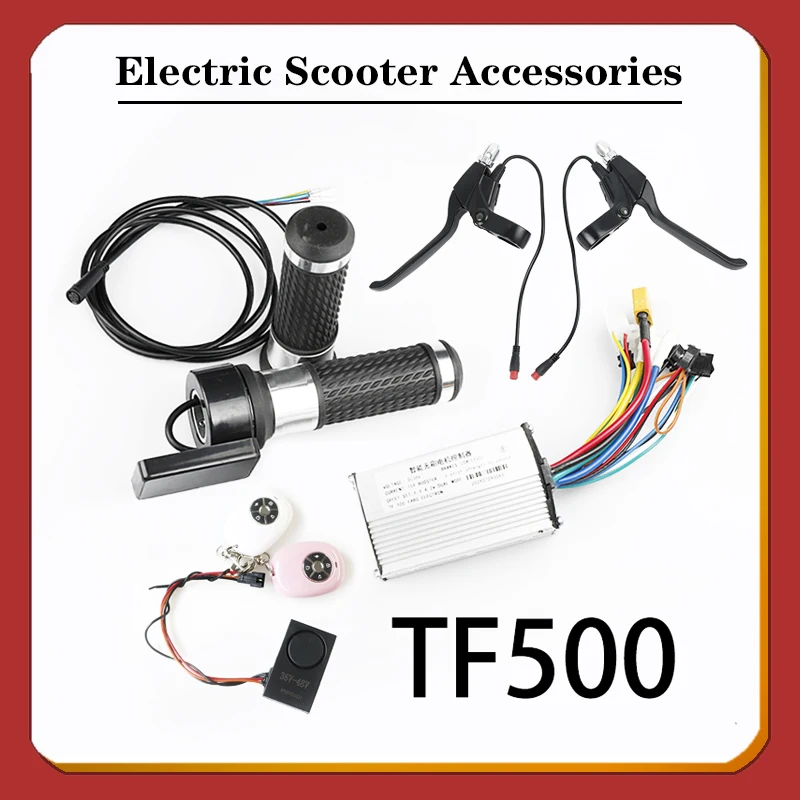 E-Bike Scooter TF500 48V Brushless Speed Controller LCD Display Throttle Twist Grip Handlebar Anti-theft Alarm Remote Engine