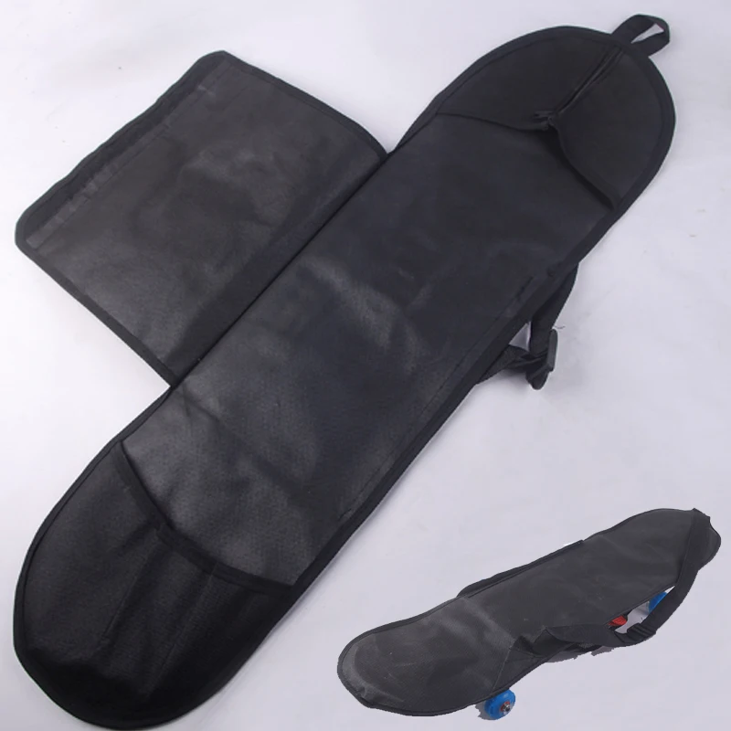 

Outdoor Sports Skateboard with Mesh Backpack Thickened PVC Shoulder Bag Protective Bag Four-wheel Skateboard Backpack