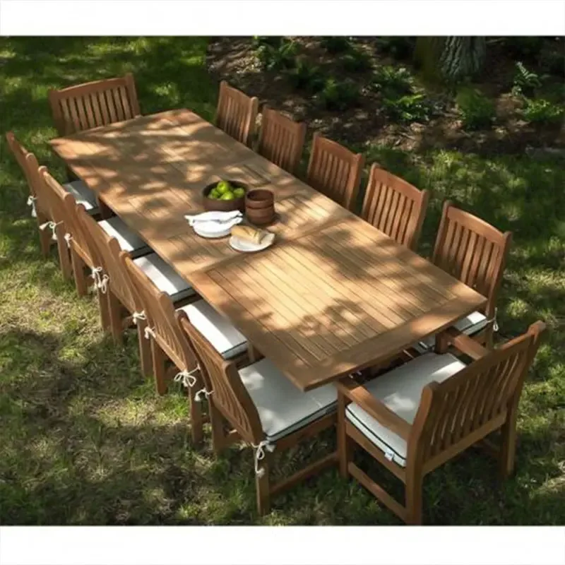 Solid Wood Patio Dining Set With Stylish Teak Wood Table And Chairs Set Hardwood Teak Dining Set Outdoor Table