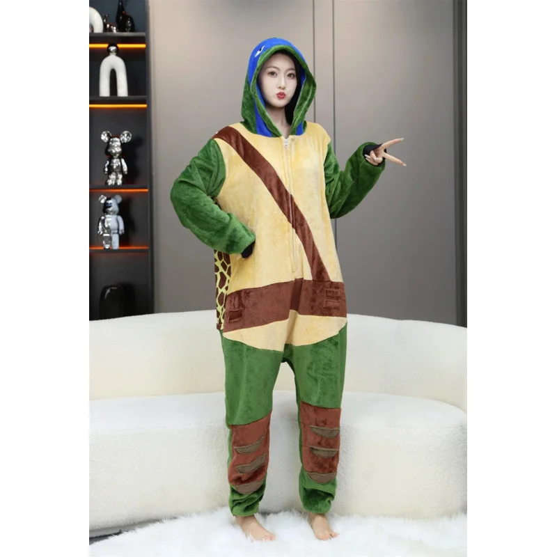 2025 yiyi Halloween Teenage Mutant Ninja Turtles Costumes Cartoon Onesies Carnival Kigurumi Cosplay Pajama Pyjamas Party Dress P