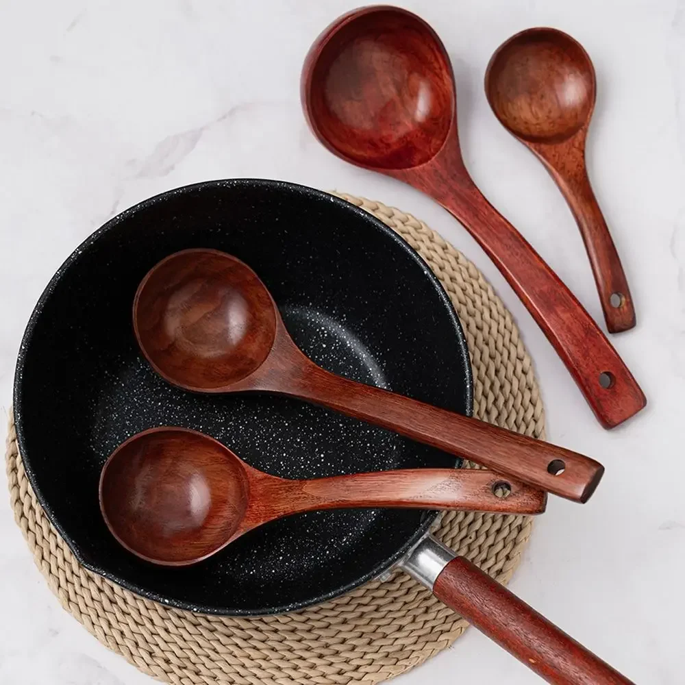 Rice Colander Natural Wood Kitchen Tool Cooking Spatula Tableware Soup Ladle Strainer Spoon Rice Scoop Cooking Utensils