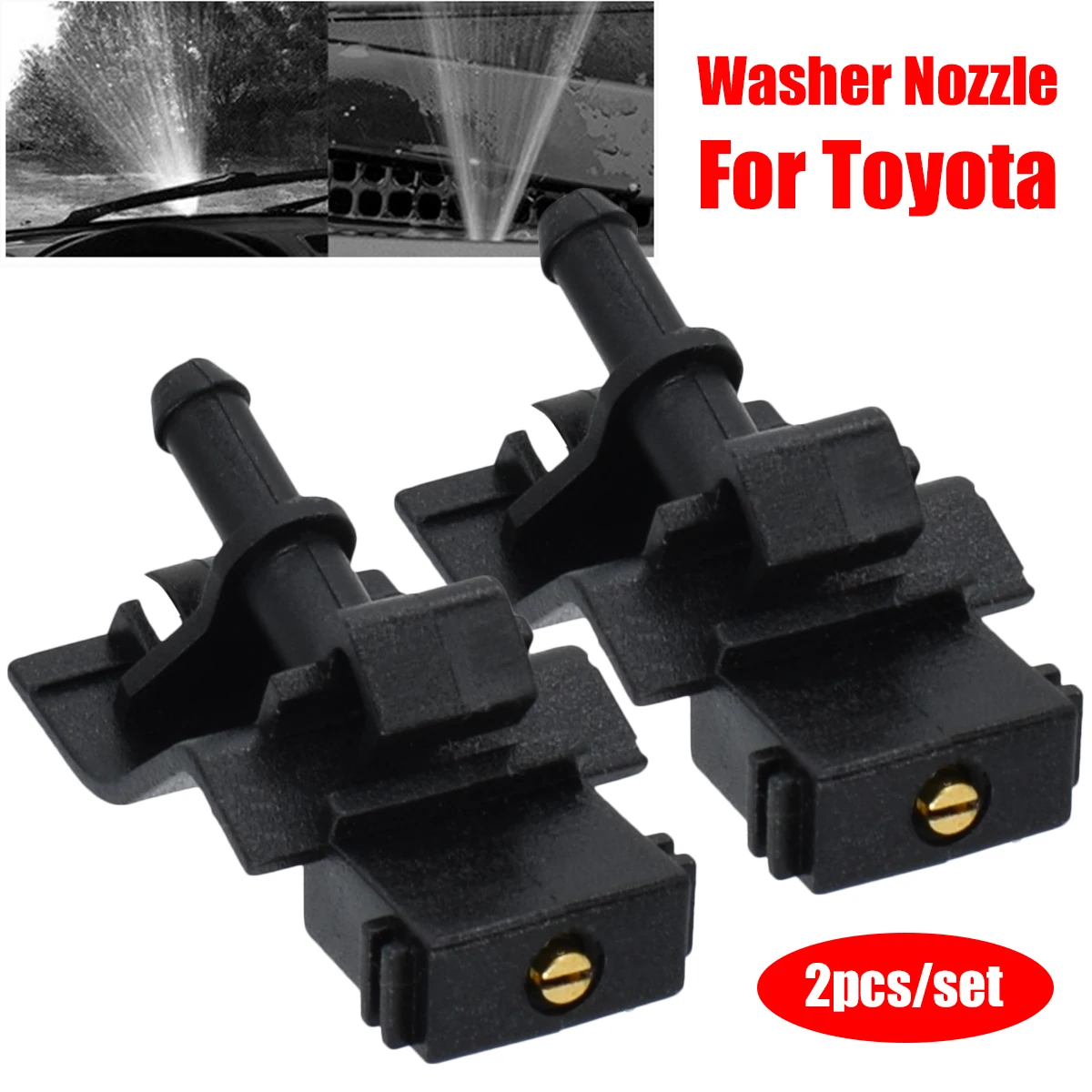 2Pcs Front Windshield Wiper Washer Jet Nozzle For Toyota Corolla Altis Camry Auris Highlander Matrix E140 4Runner Avensis T270