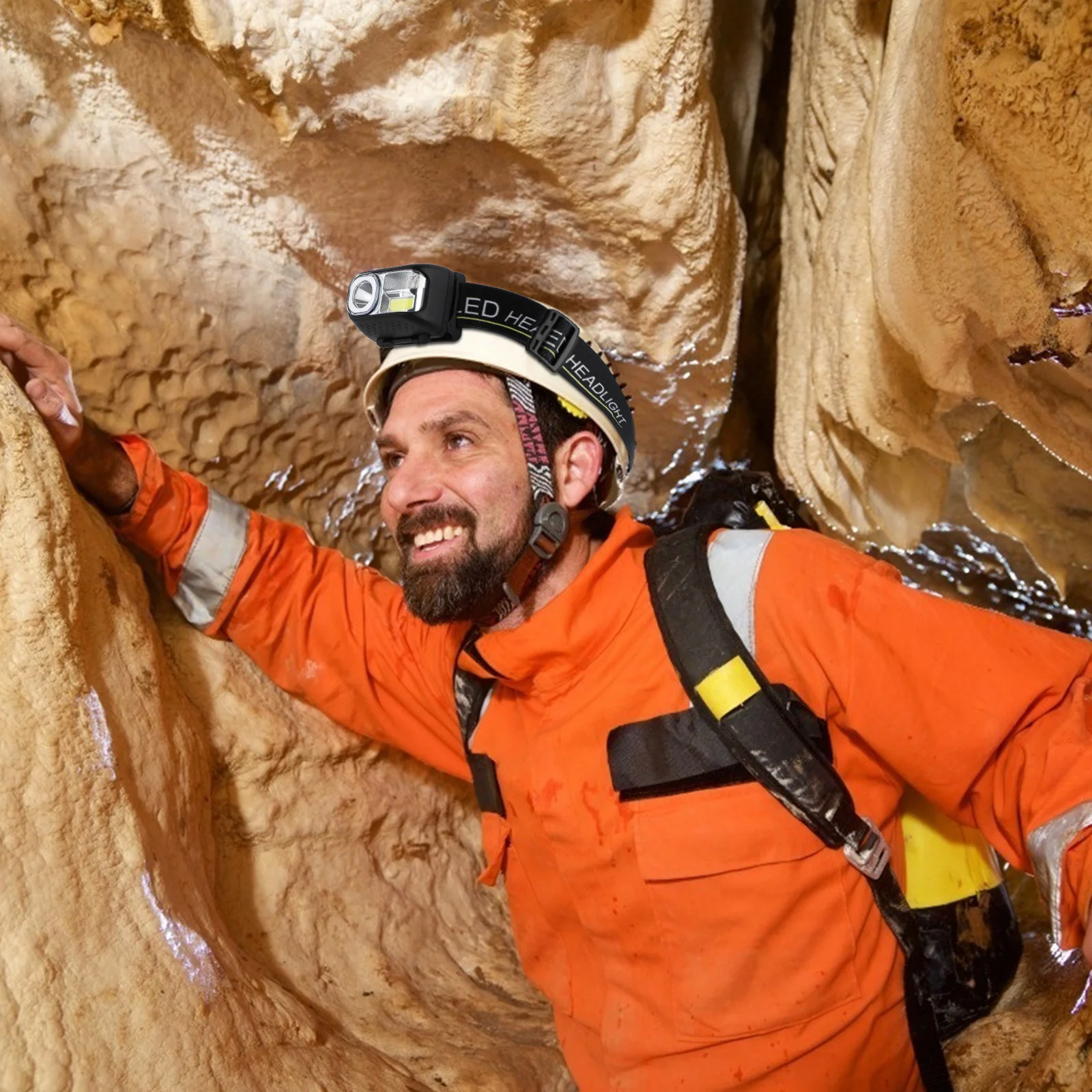 USB شحن إضاءة مقاومة للماء الاستشعار كشافات المدمجة المحمولة المصباح للتخييم في الهواء الطلق الصيد المشي لمسافات طويلة المصباح في الهواء الطلق