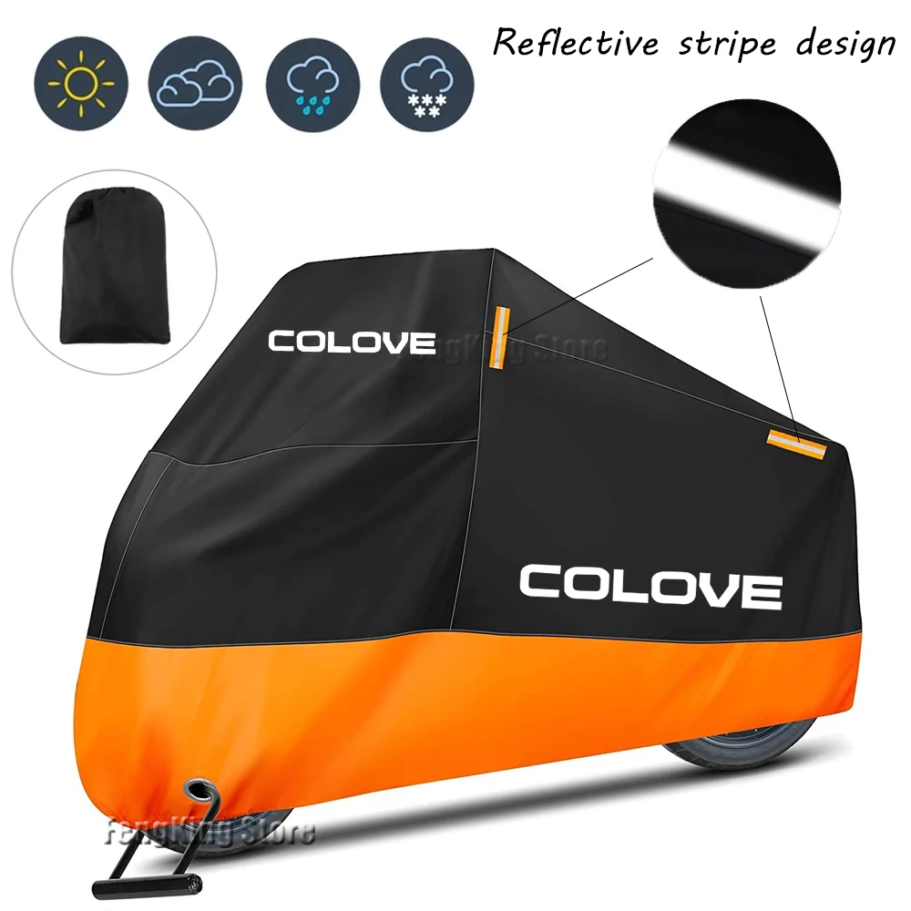 

Motorcycle Cover Waterproof Outdoor Scooter UV Protector Dust Rain Cover For Colove 450 Rally