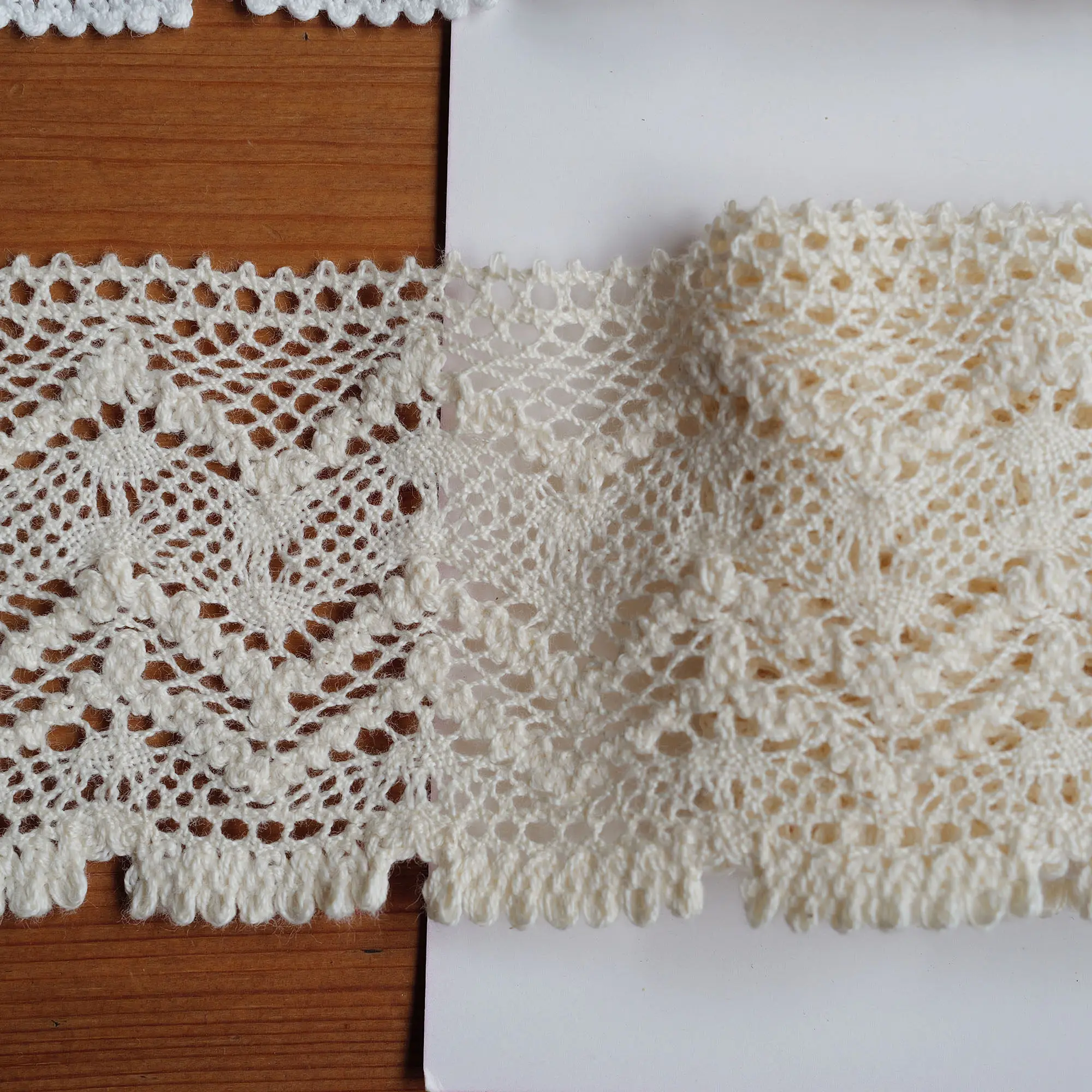 Cotton thread embroidery lace hollow skirt edge decoration clothing DIY accessories width 6.5cm X044 image 3
