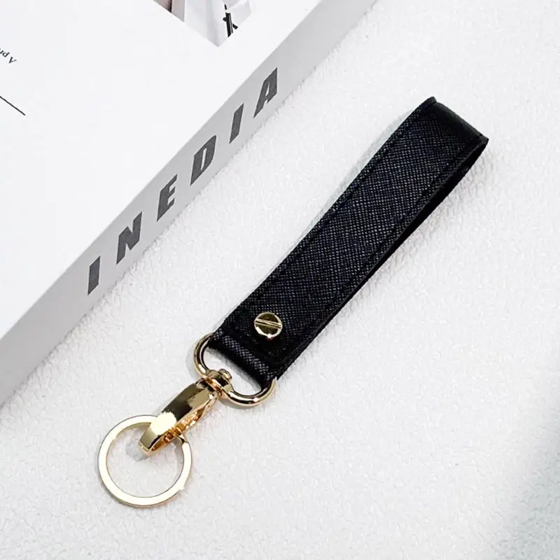 PU Leather Wristlet Keychain Anti-lost Key Ring Strap Car Key Waist Wallet Bag Charm Men Women Accessory