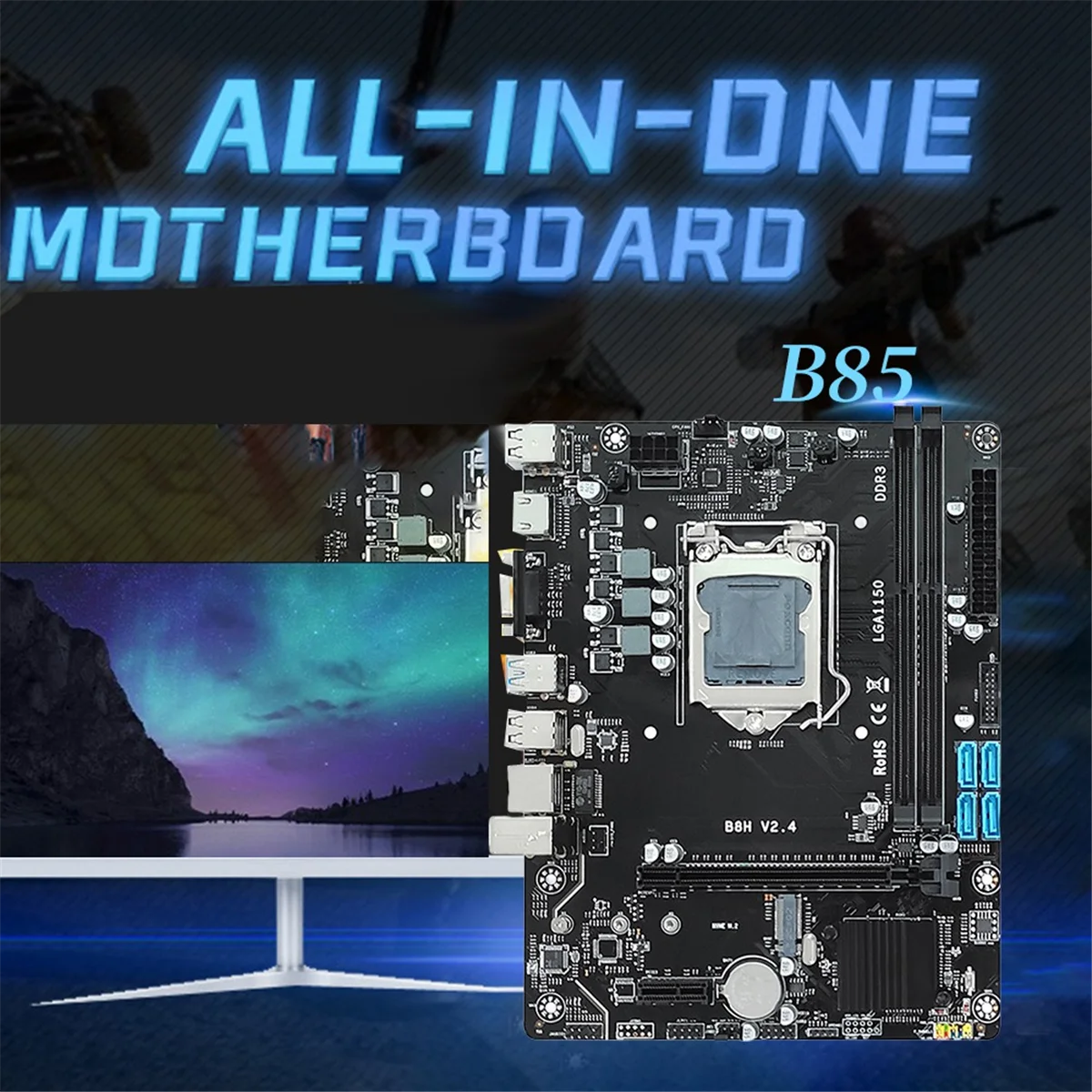 Placa base ABNP B85 LAG 1150 DDR3 16G Placa Mae SATA3.0 USB3.0 2,0 NVME M.2 SSD Placa base de escritorio PC Placa base de ordenador