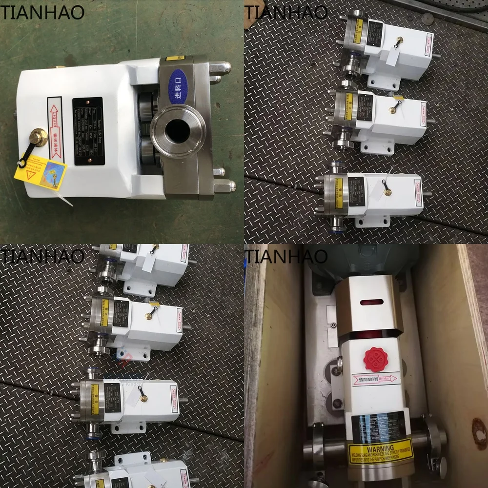 Food Grade Rotary Lobe Pump for Chocolate Peanut Butter Jam Honey Transfer Sanitary Pump Head Industrial Liquid Transfer