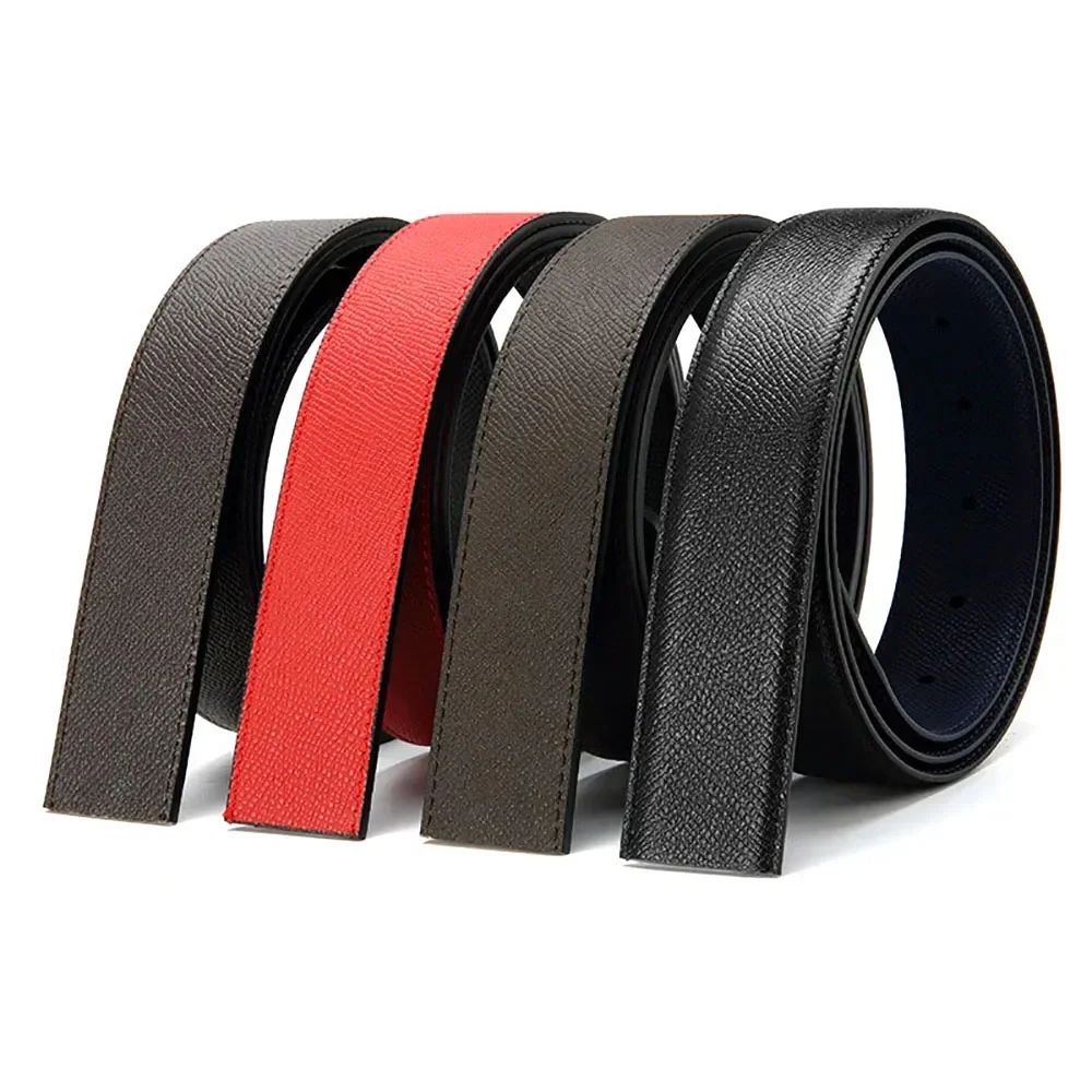 Fashionable and Durable Double-Sided Genuine Leather Blank Belt Replacement for Men Luxury Business Dress Belt Without Buckle