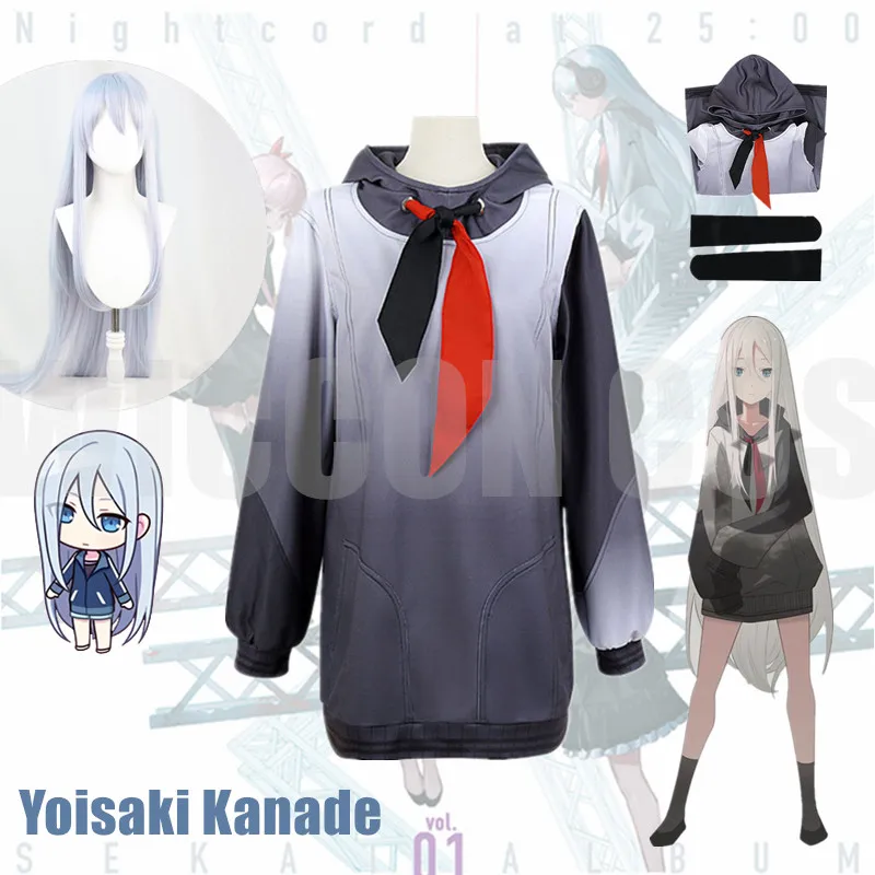 Anime Yoisaki Kanade Cosplay Hoodies Projekt Sekai Bunte Bühne! Feat Knd Costumes 25:00 bei Nightcord K Wig Headgear