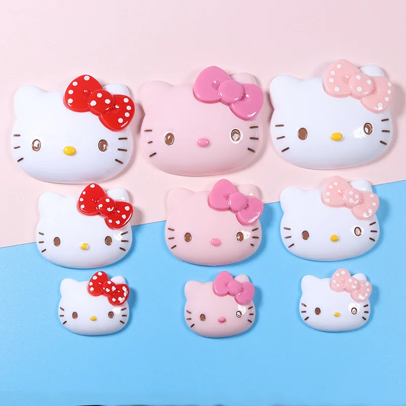 Sanrio Hello Kitty Anime Diy Resin Accessories Cute Cartoon Refrigerator Sticker Mobile Phone Case Decoration Gifts for Girls