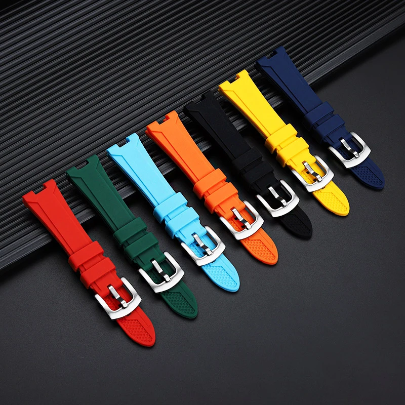 Silicone wristband for citizen NJ0150 NJ0151ME color series modified concave rubber watchband watch strap chain butterfly buckle