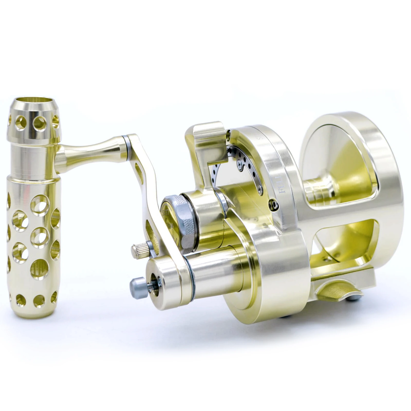 

CAMEKOON Saltwater Lever Drag Conventional 2-Speed Fishing Reel 4.5:1/2.1:1 Gear Ratio Trolling Coil 9+2 Bearings Jigging Wheel