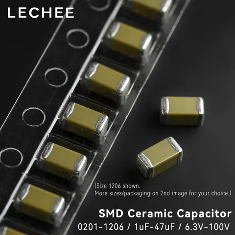 50 adet/grup SMD Seramik Kondansatörler 0201 0402 0603 0805 1206 1uF 2.2uF 3.3uF 4.7uF 10uF 22uF 47uF 6.3V 10V 16V 25V 50V 100V X5R X7R