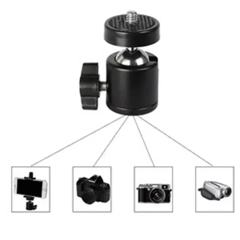 

Mini Swivel Ball Head Mount For DSLR Cameras Various Devices Degree Swivel Tripod Mount Bracket Adapter