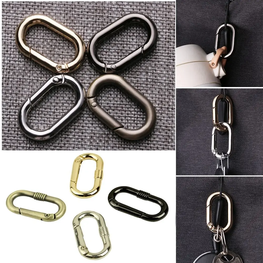 1/2/5pcs Tools Accessories Snap Bottle Hooks Bag Belt Buckles Handbags Clips Outdoor Carabiner Spring Oval Rings