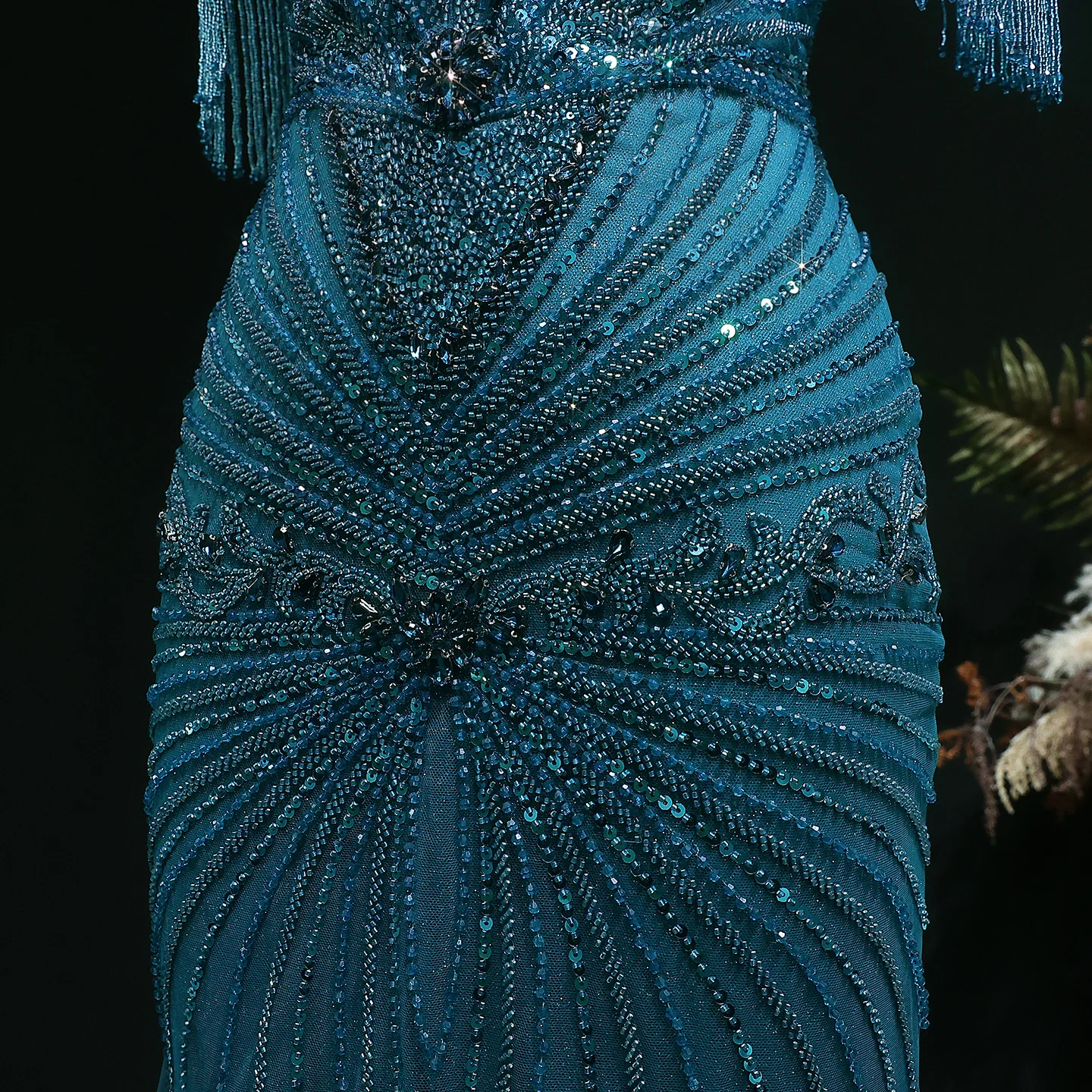 Sharon Said Arabisches Rosa Sweetheart Langes Meerjungfrauen-Abendkleid mit Cape-Quaste für Damen Hochzeitsfeier-Kleider SS190 Maßanfertigung – Detail 36