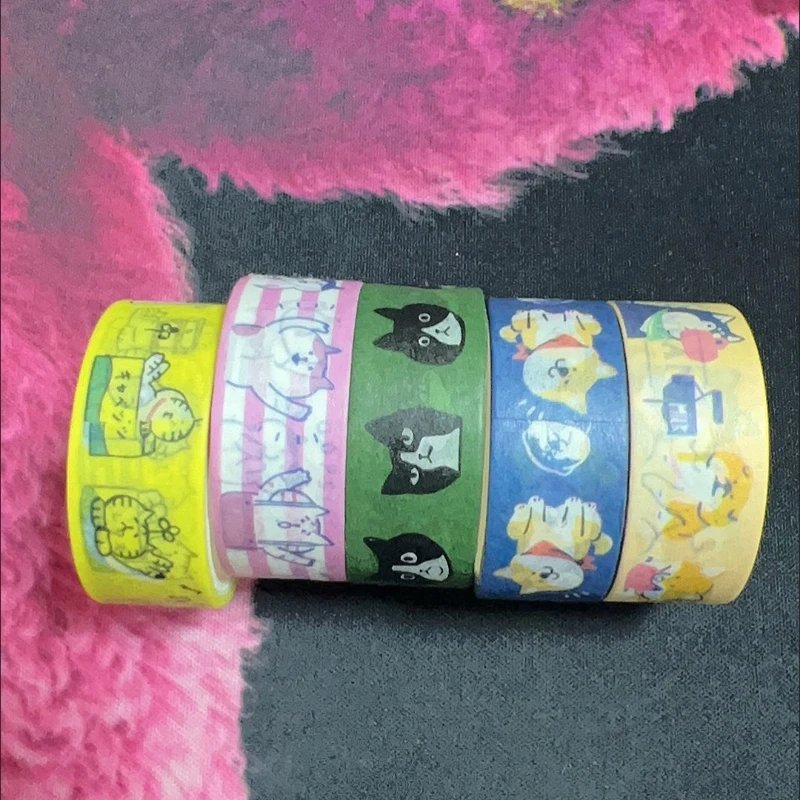 

1.5cm*3m Japanese Cute Cat Washi Tape Stickers Set Animal Theme DIY Scrapbook Decor Material