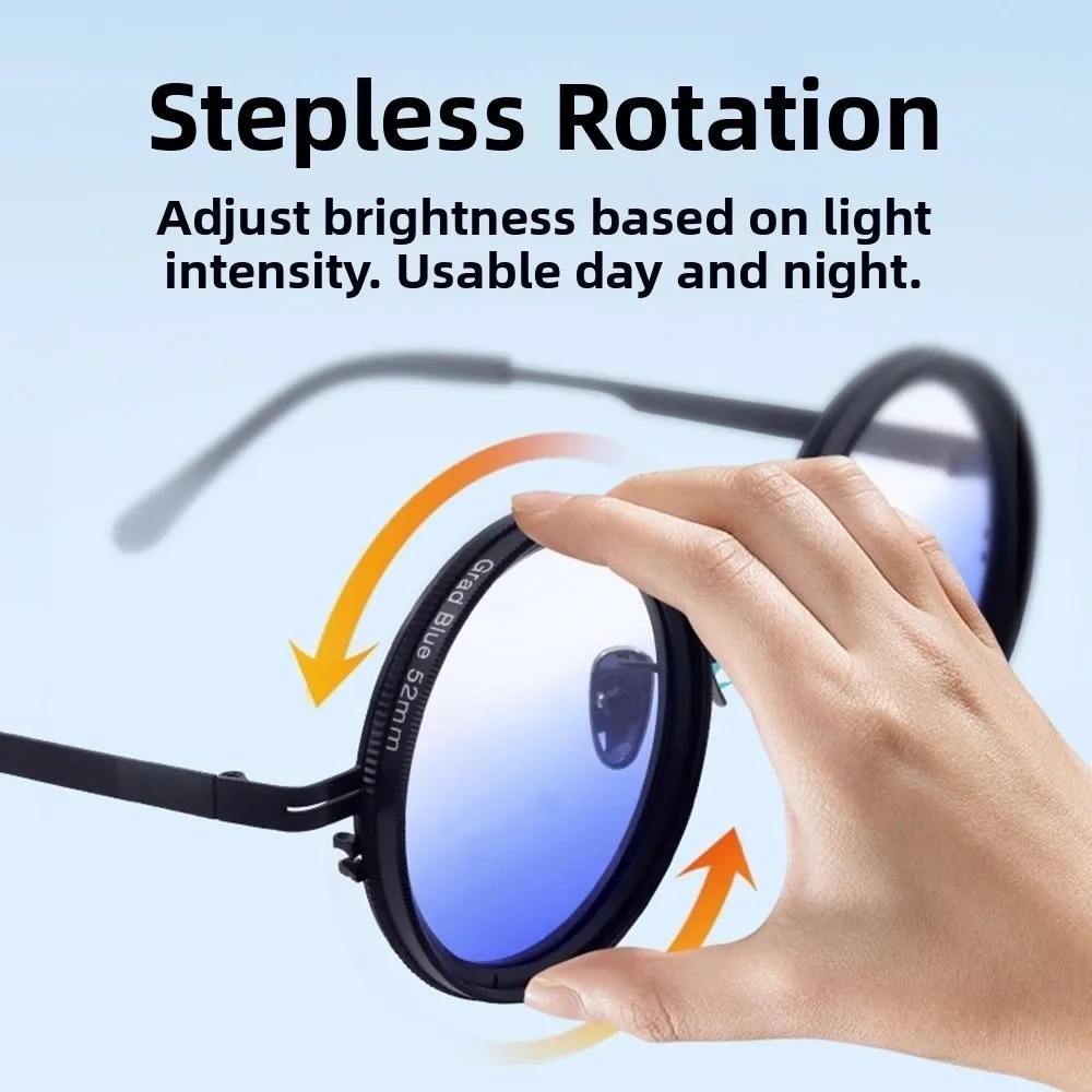 

New ND2-400 Adjustable Dimming Glasses Gradient ND Filter Fishing Sunglasses 9 Level UV400 Polarized Sunglasses Outdoor