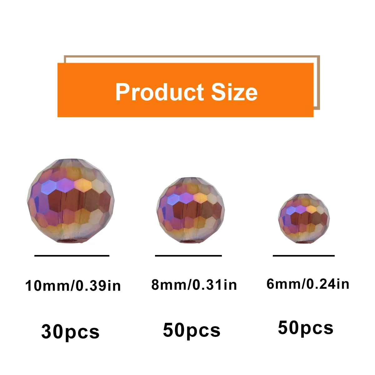 96 Zijdige Bal Spacers Paars AB Gekleurde Oostenrijkse Kristal Losse Kralen Voor DIY Sieraden Maken Armband Bedels Accessoires 6/8/10MM