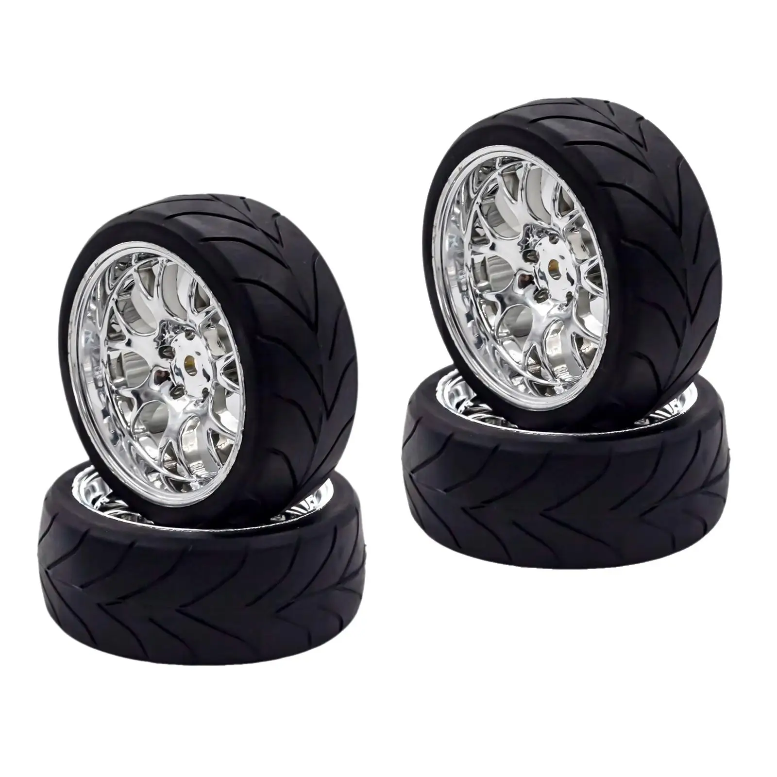 4 Pieces RC Car Wheels And Tires Monster Truck Wheel Rims Rubber Foam Inserts Practical Anti-Skid Feature Suitable for te