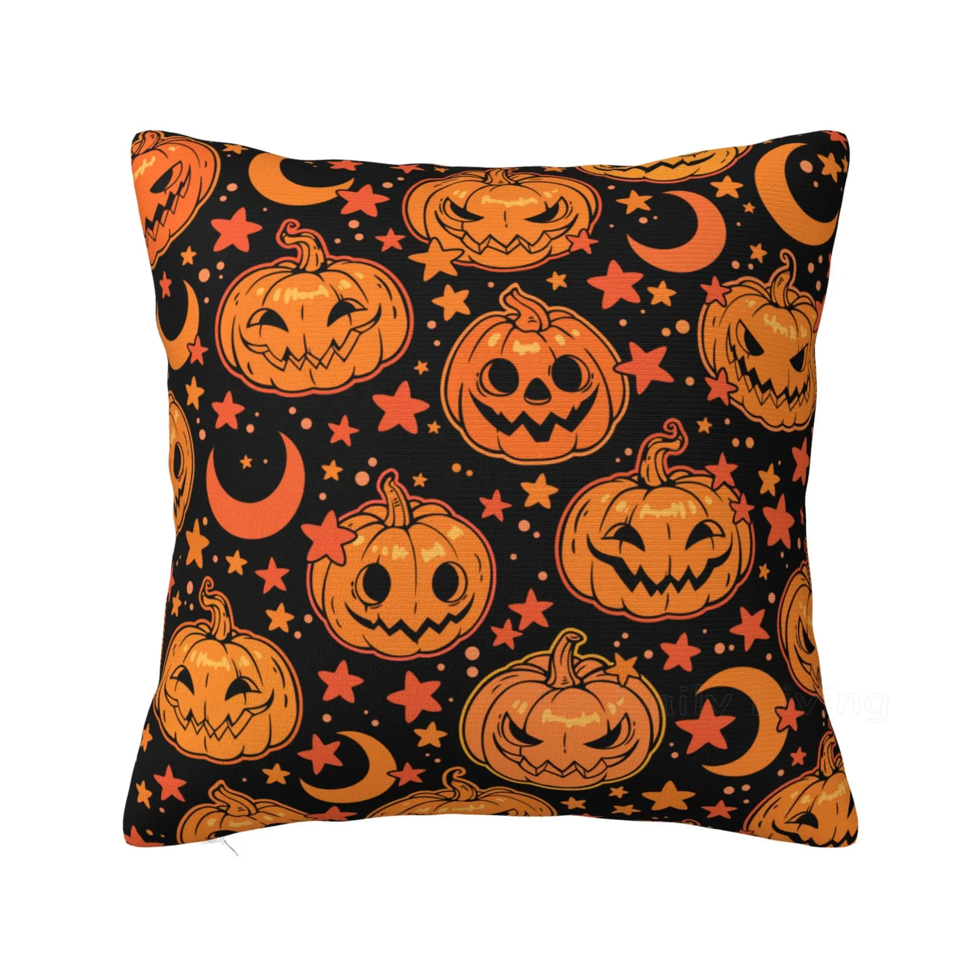 Autumn Pumpkin Maple Square Cushion Covers Fall Sunflower Flowers Pillow Case Soft Cozy Throw Pillowcase Home Decoration 45x45cm